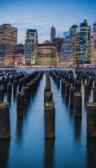 Manhattan skyline from Brooklyn pier