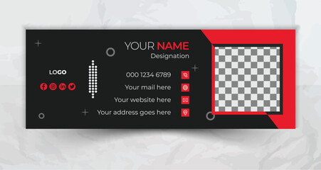Elegant Corporate Minimal email signature | Flat Mail template or email footer |