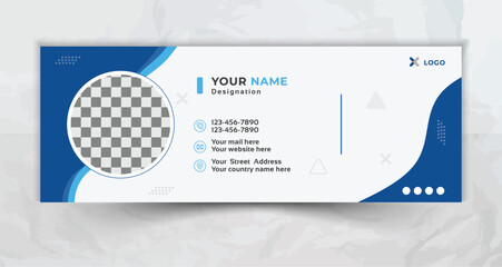 Elegant Corporate Minimal email signature | Flat Mail template or email footer |