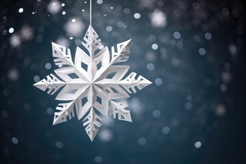 Christmas, Winter or New Year concept with snowflakes