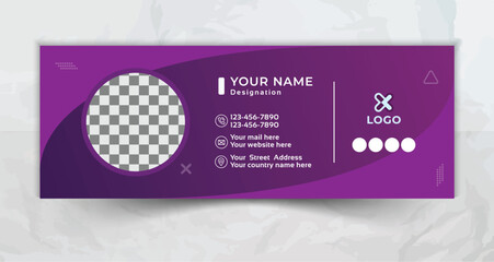 Elegant Corporate Minimal email signature | Flat Mail template or email footer |