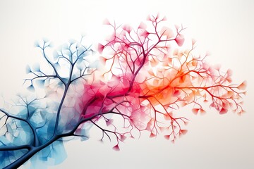 Abstract of person with alzheimer sickness. Generative AI.