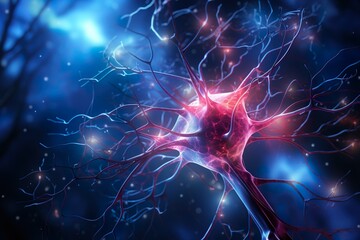 Abstract of person with alzheimer sickness. Generative AI.