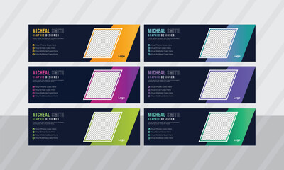 professional business email signature design corporate vector file