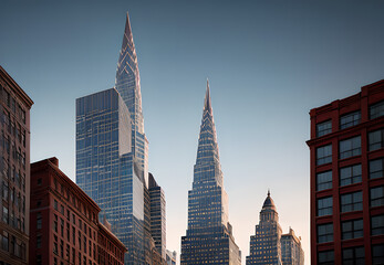 Fototapeta na wymiar High-rise buildings. Big cities. Generative artificial intelligence.