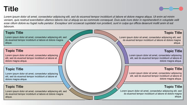 8-Section Circle Infographic Template Slide
