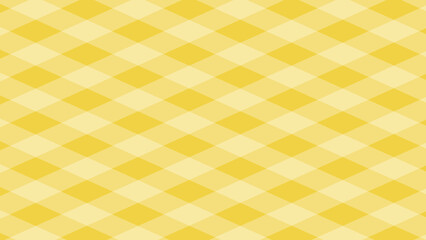 Yellow and white checkered tablecloth