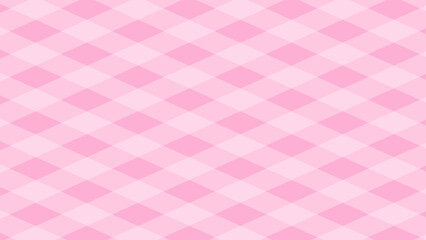 Pink and white checkered tablecloth