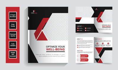 Health care bifold brochure creative template design. Medical health care profile design template, social media post, banner, poster, web banner, digital web banner, medical health care profile design