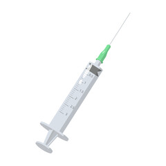 syringe to inject a substance into the body