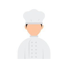 Isolated abstract colored male chef character Vector