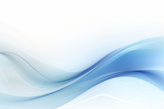 serene elegance: a blue abstract wave of light, Generative AI © avrezn