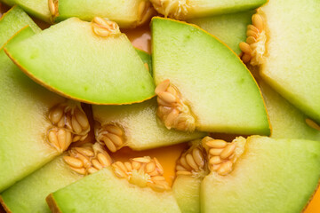 Texture of sweet melons as background
