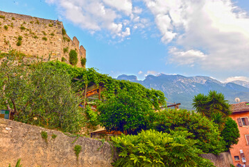 Die Scaligerburg in Malcesine am Gardasee, Italien 