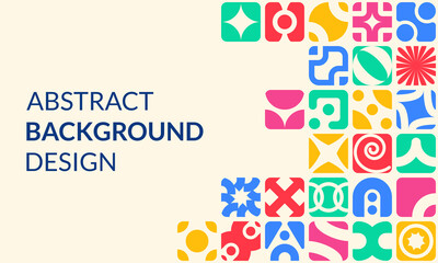 Abstract geometric background. Modern pattern with geometric shapes. Creative cover, banner design. Business presentation, flyer, landing layout template. Vector illustration.