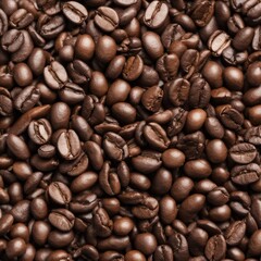 Fototapeta premium Pile of Coffee Beans Background for International Coffee Day