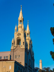 Sunny view of the Saints Peter and Paul Church