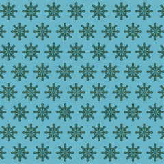 Seamless blue snowflake illustration vector flower, vector decoration