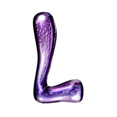 L y2k alphabet with liquid dark purple chrome effect