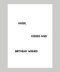 Minimalistic Happy Birthday poster. Vector illustration. Postcard, card, cover