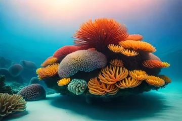 Keuken spatwand met foto coral reef in sea © asad