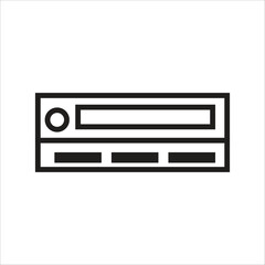 air condisioner vector line icon template