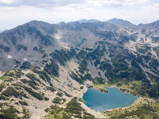 Aerial view of Pirin Mountain near Banderitsa River, Bulgaria