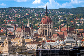 Fototapeta na wymiar view over Budapest