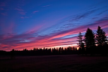 Obraz premium Early morning sky before sunrise with vibrant colors - background stock concepts