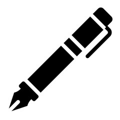 Fountain Pen solif glyph icon