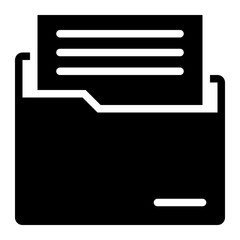 File Folder solif glyph icon