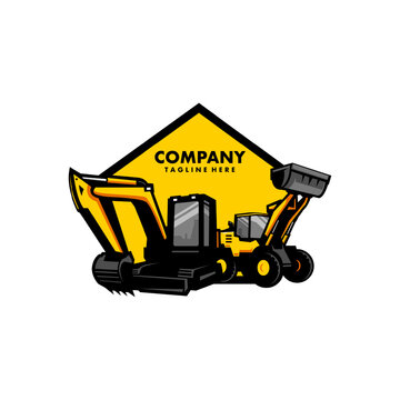 Excavator with dozer