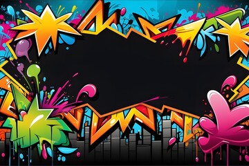 Graffiti Frame Background, Graffiti Border, Graffiti Frame, Graffiti background, Graffiti Art, Graffiti Wallpaper, AI Generative