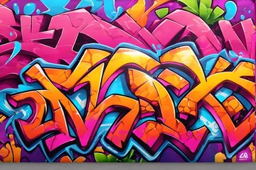 Fototapeten Street Graffiti Background, Street Graffiti Wallpaper, Graffiti Pattern, Graffiti Wall background, Graffiti Street Art, Graffiti Paint on Street Wall, AI Generative © Forhadx5