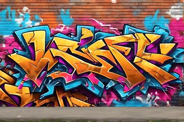 Street Graffiti Background, Street Graffiti Wallpaper, Graffiti Pattern, Graffiti Wall background, Graffiti Street Art, Graffiti Paint on Street Wall, AI Generative