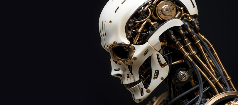 Robotic skeleton. Generative AI