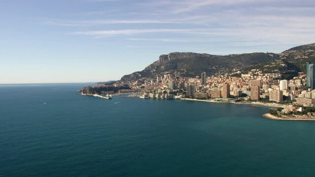 large vue de monaco monte carlo depuis la mer