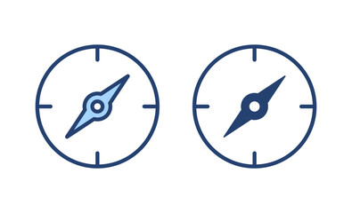 Compass icon vector. arrow compass icon sign and symbol