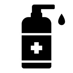 Obraz premium Antiseptic solid glyph icon