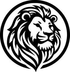 Lion - Minimalist and Flat Logo - Vector illustration