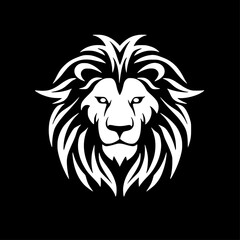Fototapeta premium Lion | Black and White Vector illustration