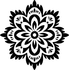 Mandala - Minimalist and Flat Logo - Vector illustration