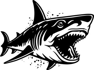 Shark - High Quality Vector Logo - Vector illustration ideal for T-shirt graphic