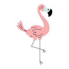 flamingo doodle illustration