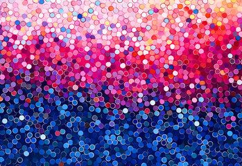 Mosaic, colorful abstract background, post-impressionist pointillism dots, dark indigo and light crimson, Colorful abstract painting with dots background, blue red, orange, green.