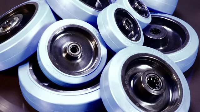 Blue Rubber Wheels Rotation shot