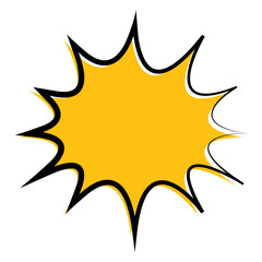 Isolated colored empty comic speech bubble Vector