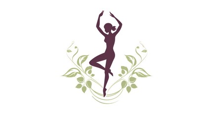 Yoga Pose and Grape Logo Design