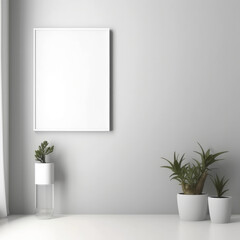 Clean High End Interior Empty Picture Frame