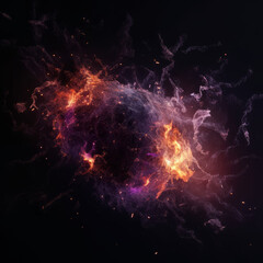 Fototapeta na wymiar Arcane Magic Fireballs and Swirls 4k
